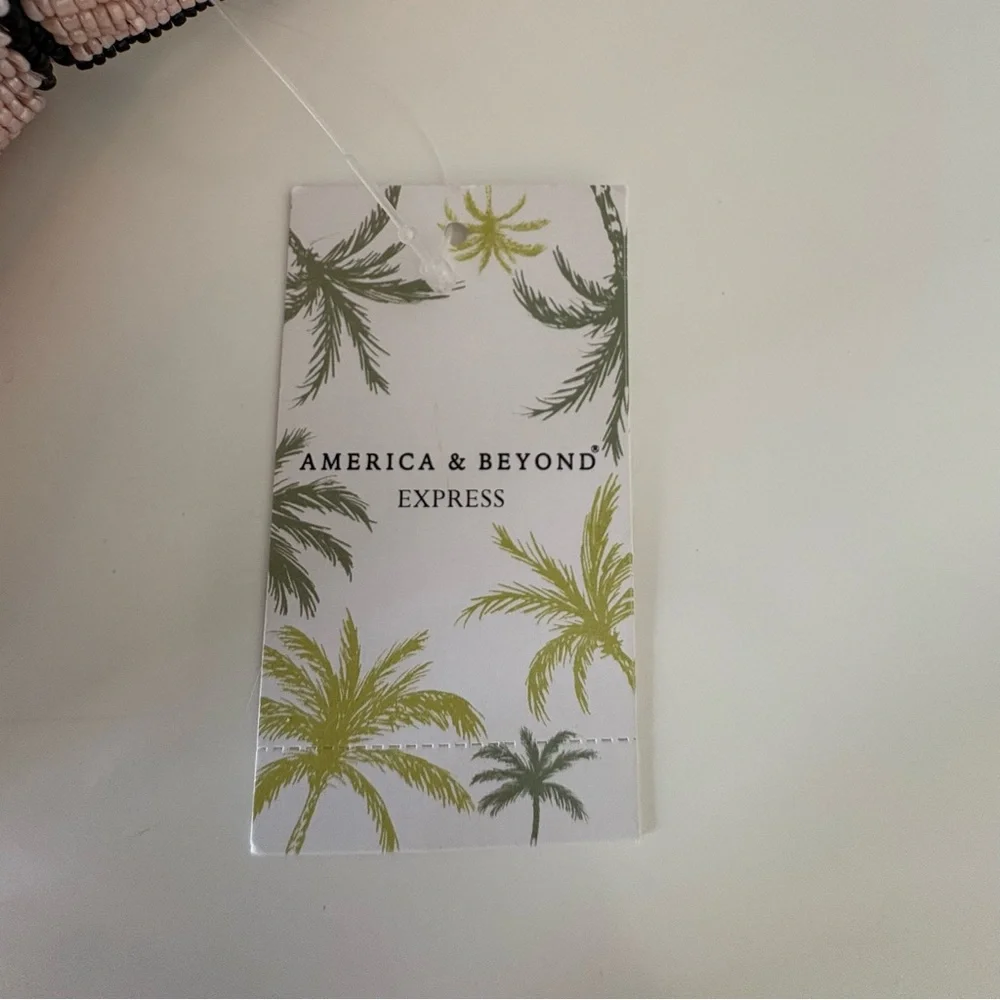 Floral Beaded Shoulder Bag NWT America And Beyond Sparkly Springy Intricate - Picture 9 of 16